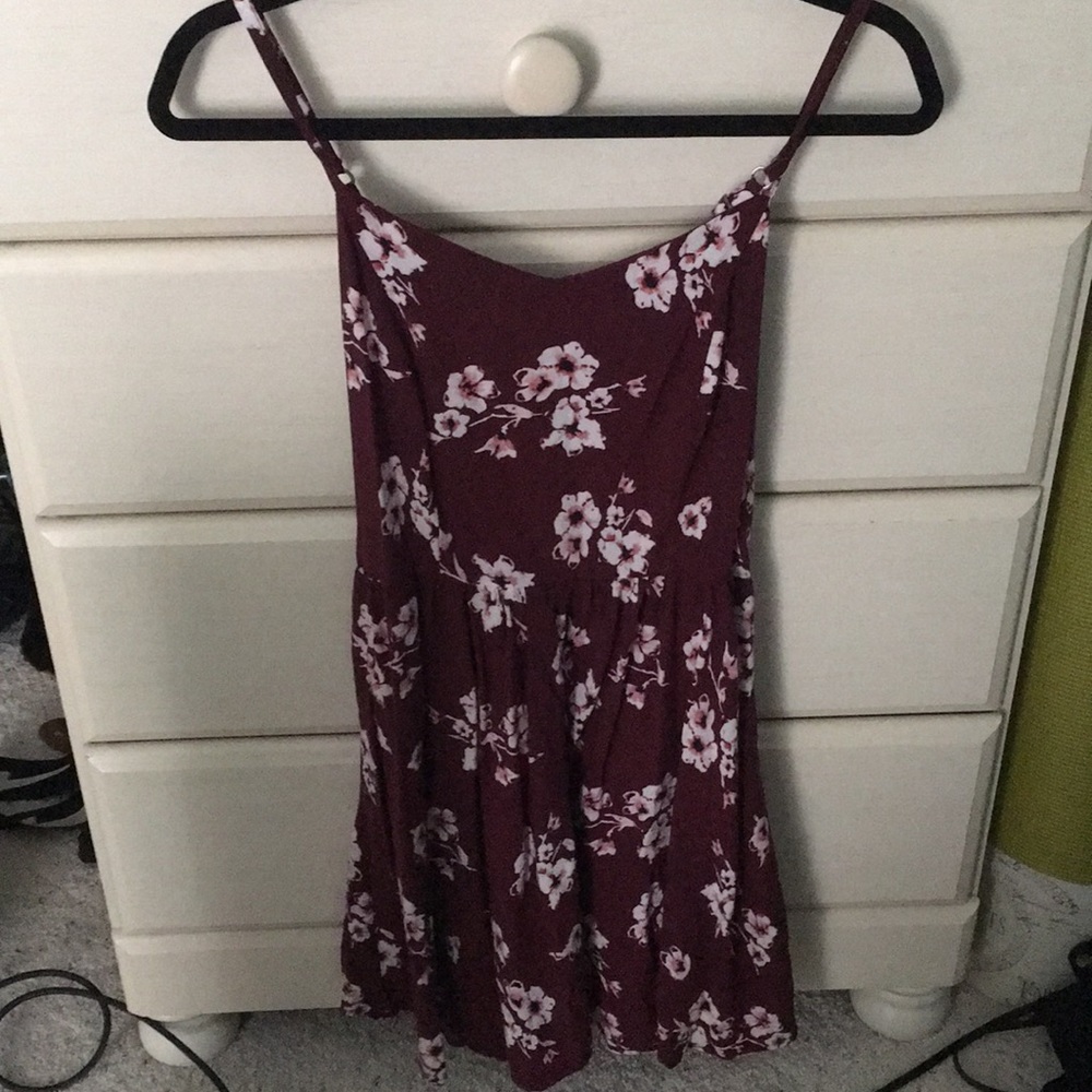 Dark Pink Floral Dress